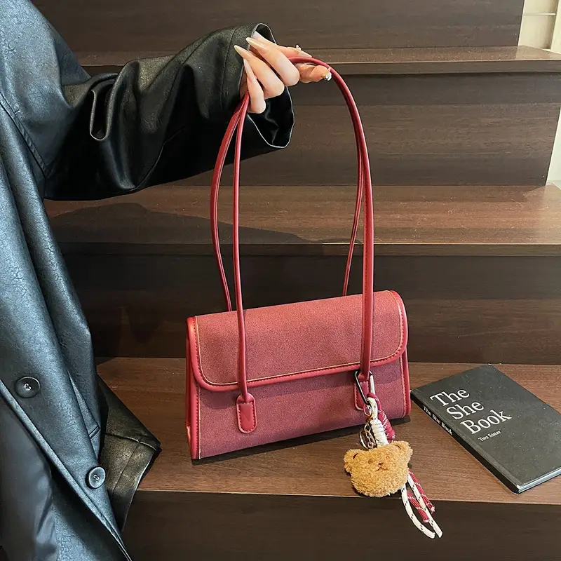 Women Brown Leather Shoulder Bag Set 2025 Autumn Winter - Image 7