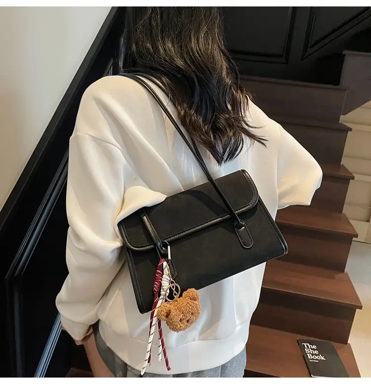 Women Brown Leather Shoulder Bag Set 2025 Autumn Winter — feature 14