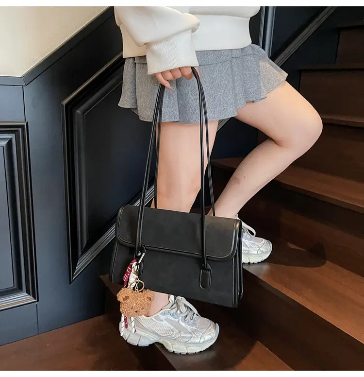Women Brown Leather Shoulder Bag Set 2025 Autumn Winter — feature 15
