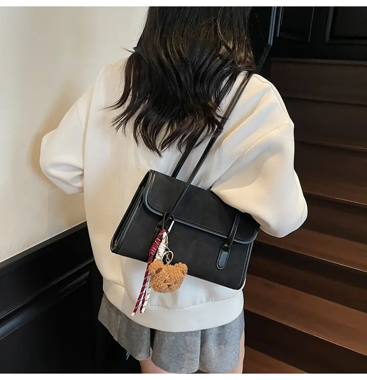Women Brown Leather Shoulder Bag Set 2025 Autumn Winter — feature 16