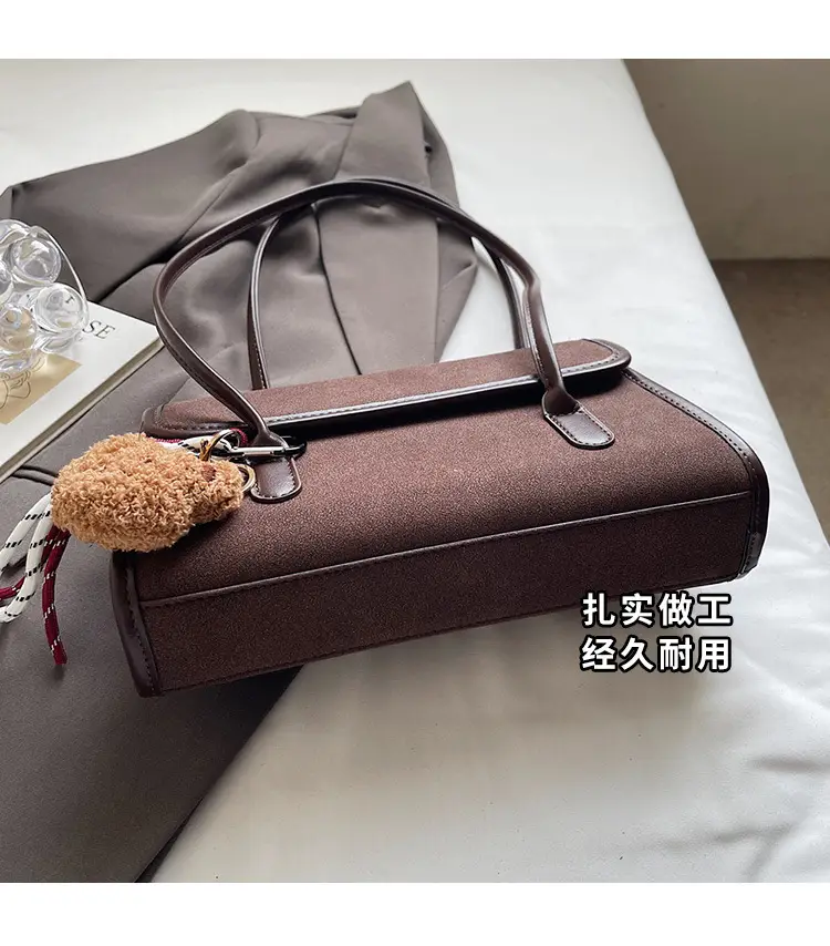 Women Brown Leather Shoulder Bag Set 2025 Autumn Winter — feature 5