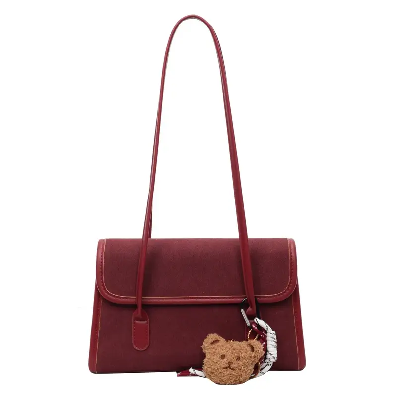 Women Brown Leather Shoulder Bag Set 2025 Autumn Winter - Image 2