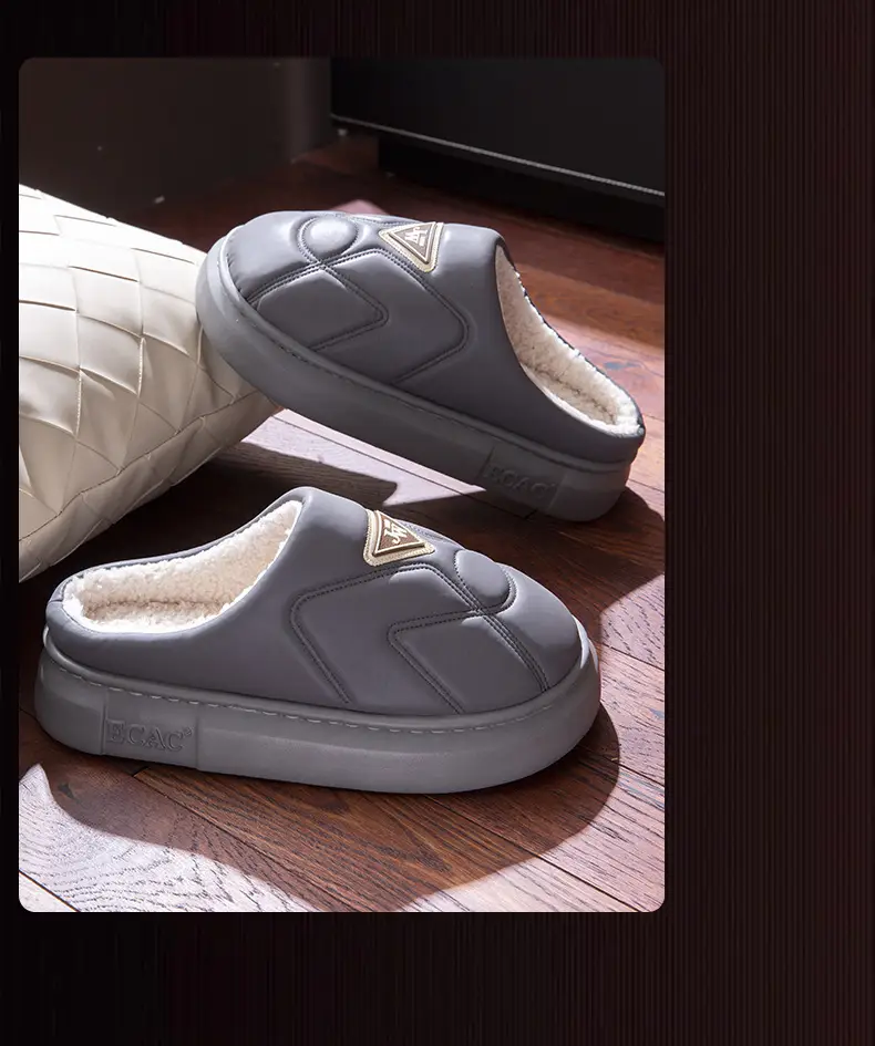 2025 Winter Grey Cotton Slippers for Women — feature 15
