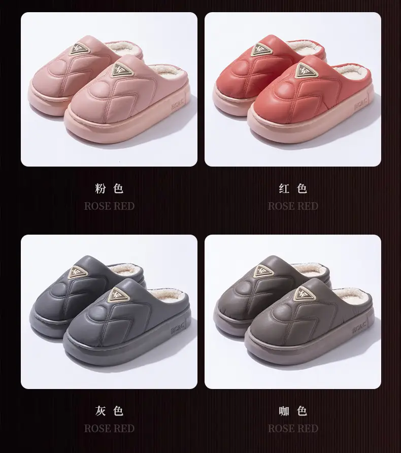 2025 Winter Grey Cotton Slippers for Women — feature 3