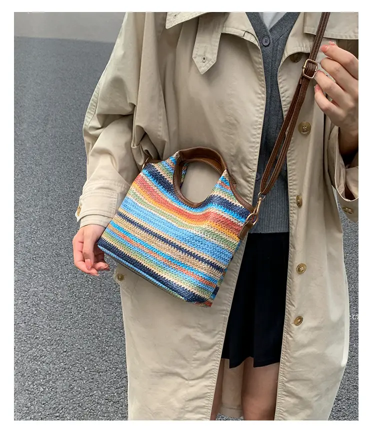 2025 Woven Striped Shoulder Bag for Women — feature 10