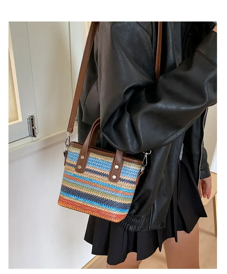 2025 Woven Striped Shoulder Bag for Women — feature 12