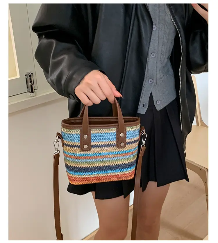 2025 Woven Striped Shoulder Bag for Women — feature 14