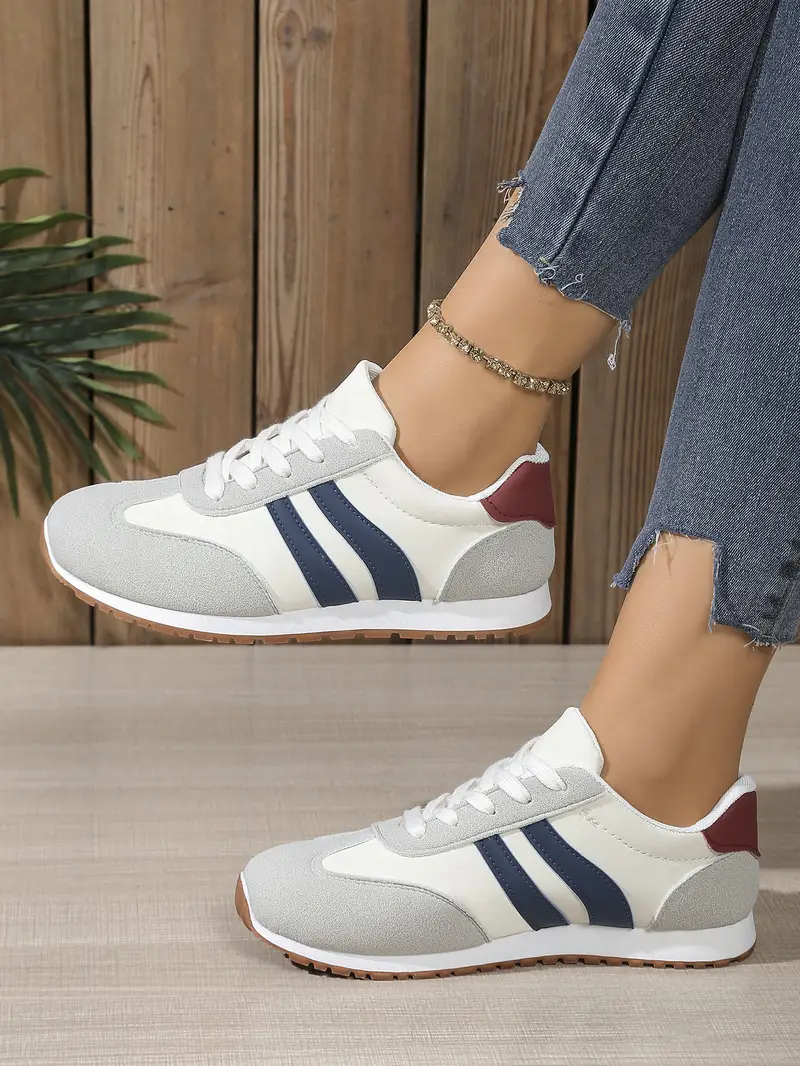 Women's Grey White Training Shoes 2025 Autumn — feature 10