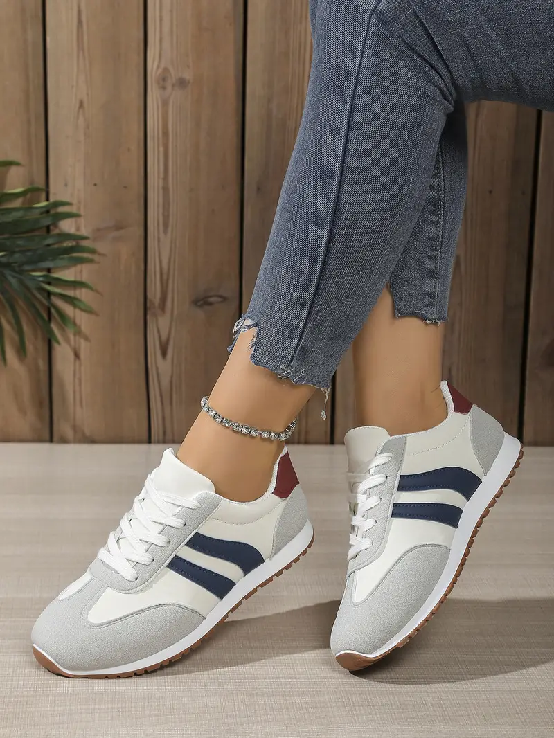 Women's Grey White Training Shoes 2025 Autumn — feature 11