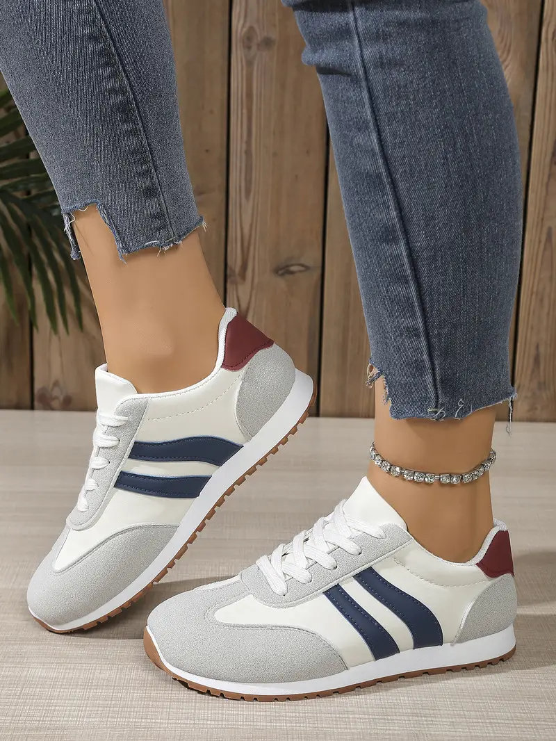 Women's Grey White Training Shoes 2025 Autumn — feature 12