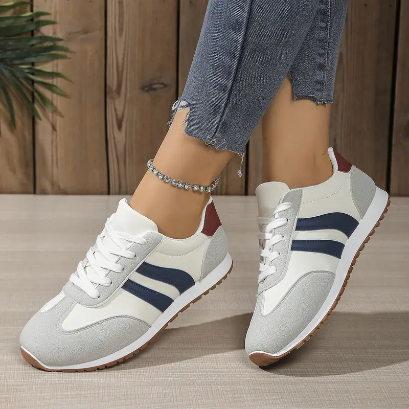 Women's Grey White Training Shoes 2025 Autumn — feature 18