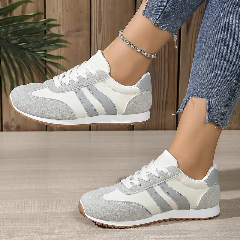 Women's Grey White Training Shoes 2025 Autumn — feature 19