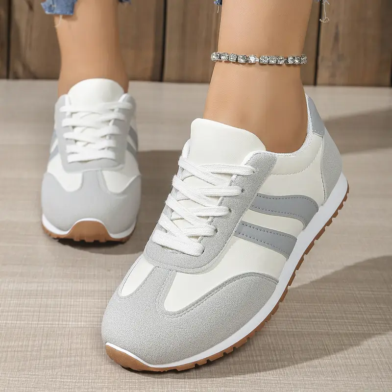 Women's Grey White Training Shoes 2025 Autumn — feature 20