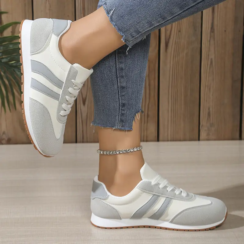 Women's Grey White Training Shoes 2025 Autumn — feature 21