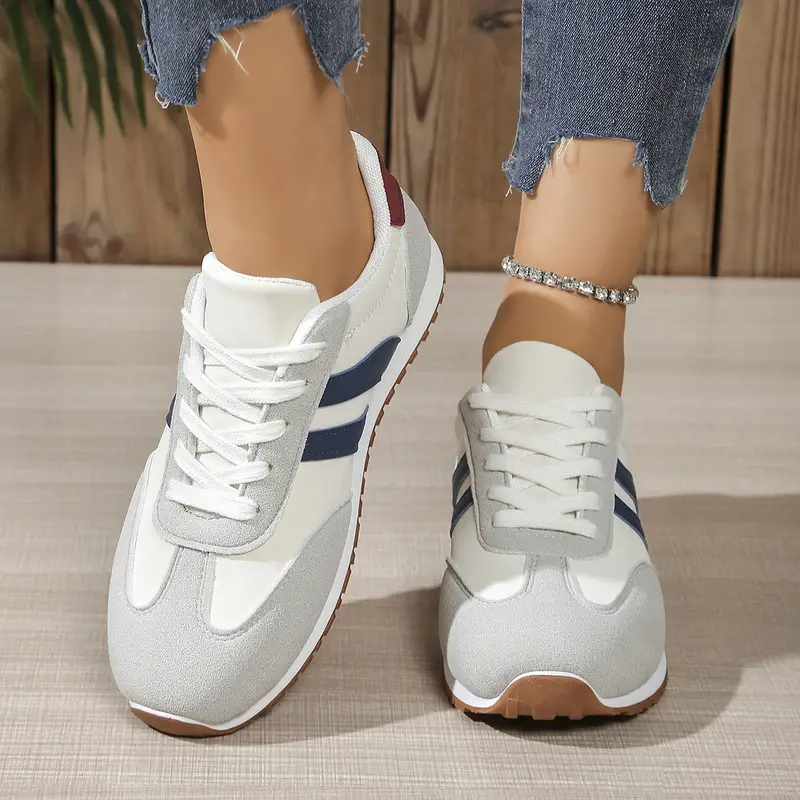 Women's Grey White Training Shoes 2025 Autumn — feature 26