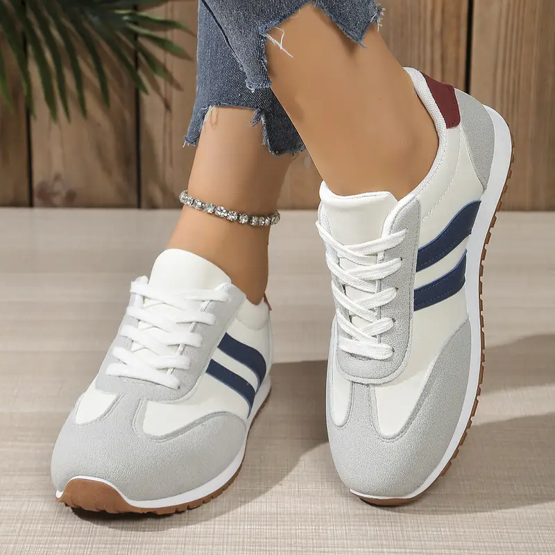 Women's Grey White Training Shoes 2025 Autumn — feature 27