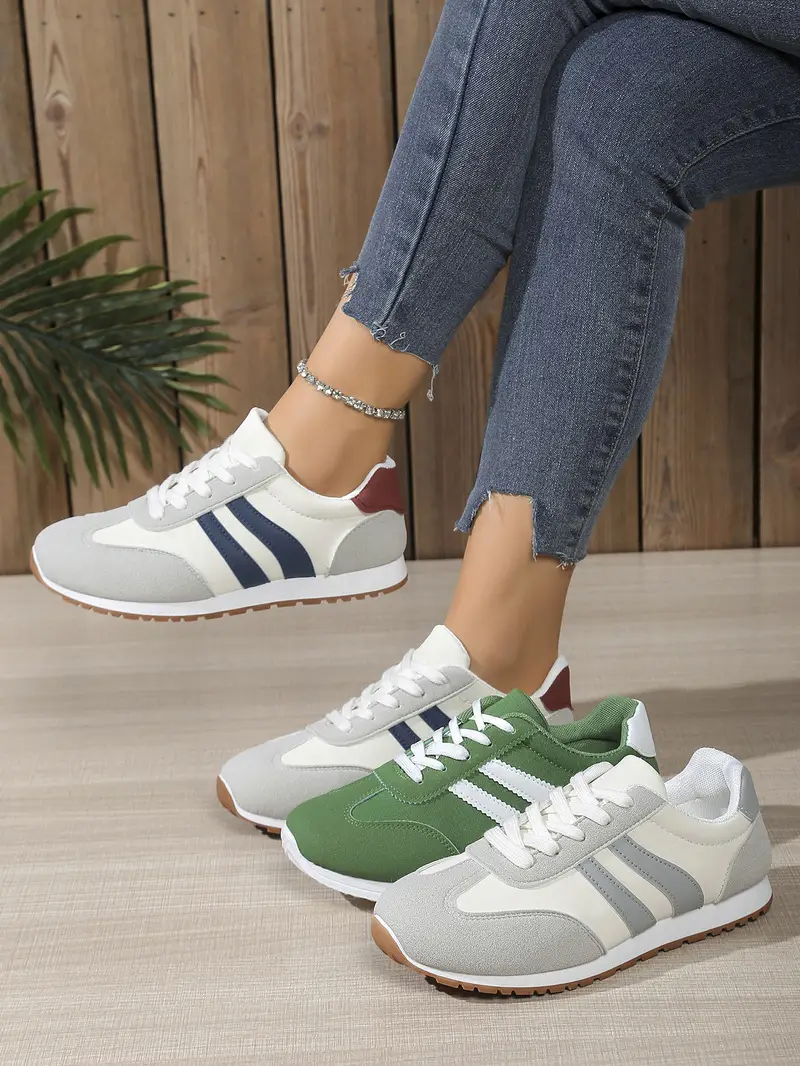 Women's Grey White Training Shoes 2025 Autumn — feature 9