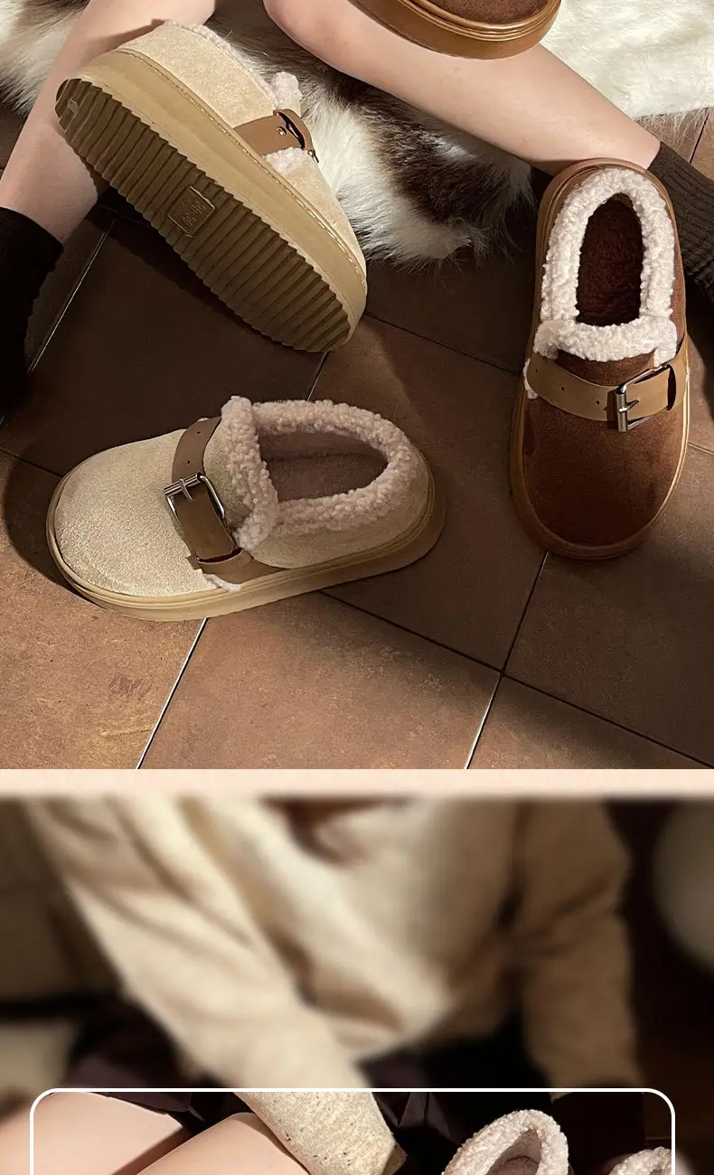 New Winter Closed-Back Cotton Slippers for Women, Autumn Outdoor Wear, Plush Warm Non-Slip Thickened Fashion Versatile Snow Boots — feature 10