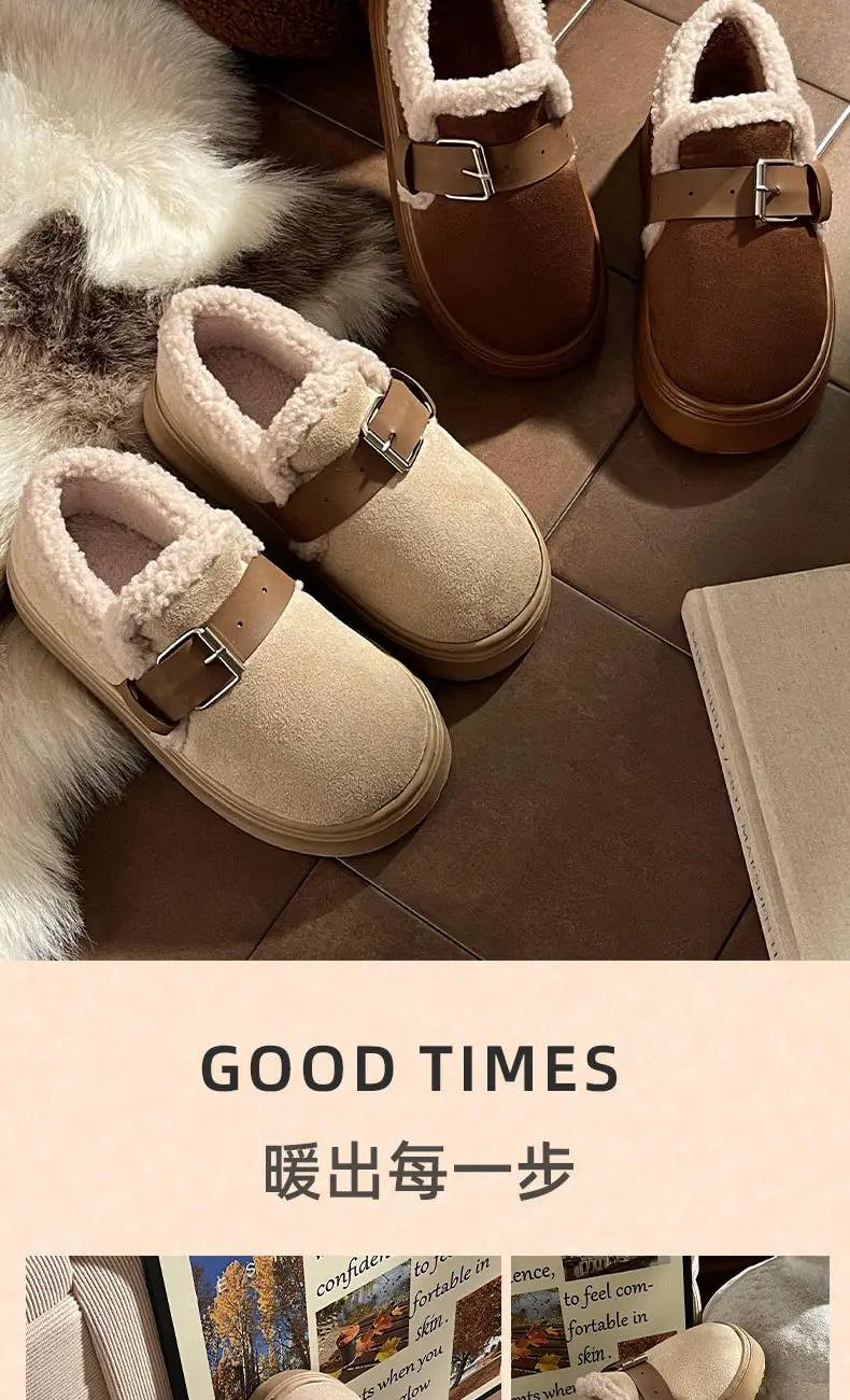 New Winter Closed-Back Cotton Slippers for Women, Autumn Outdoor Wear, Plush Warm Non-Slip Thickened Fashion Versatile Snow Boots — feature 12