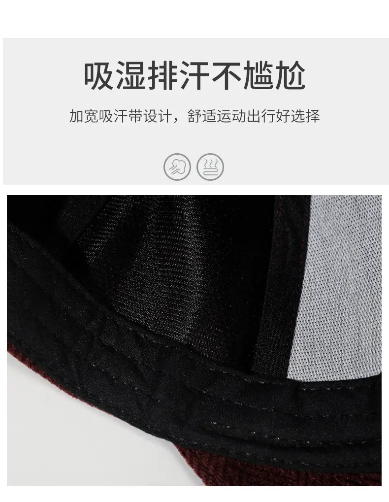 Gray Houndstooth Baseball Cap for Men Women Autumn Winter — feature 3
