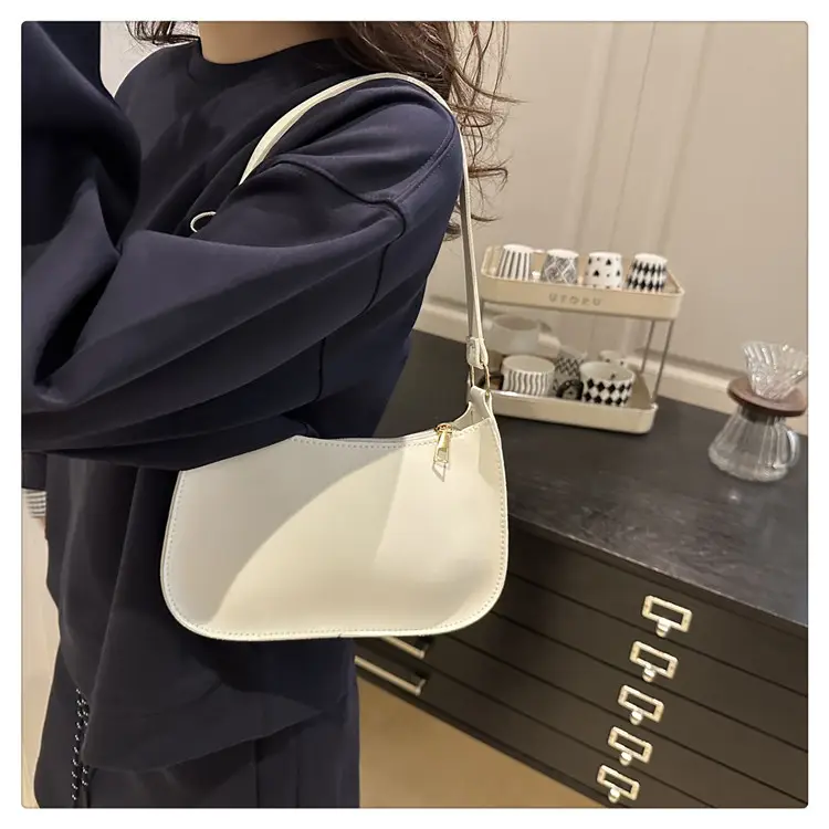 Korean Style Women Shoulder Bag 2025 Blue Beige — feature 15