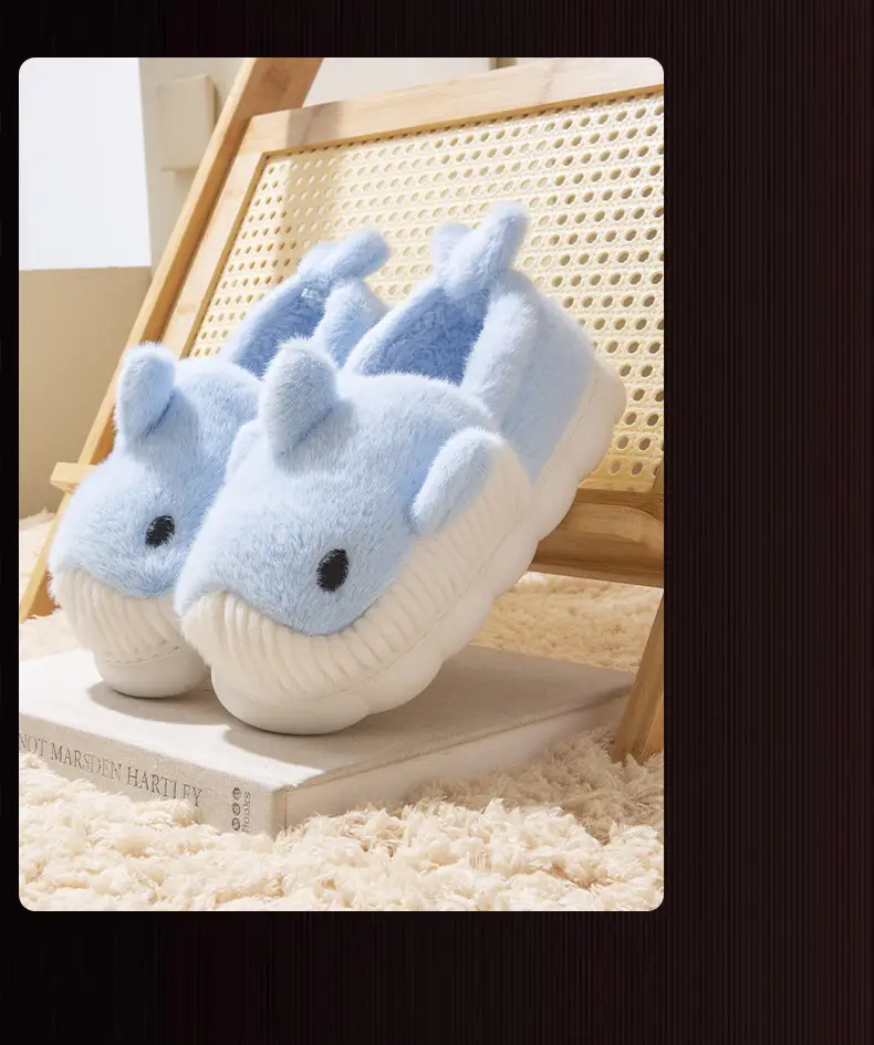Parent-Child Style Closed-Back Cotton Slippers for Women, Winter Couple Home Warm Cartoon Plush Warm Cotton Shoes for Middle-Aged and Older Children, Men's — feature 15