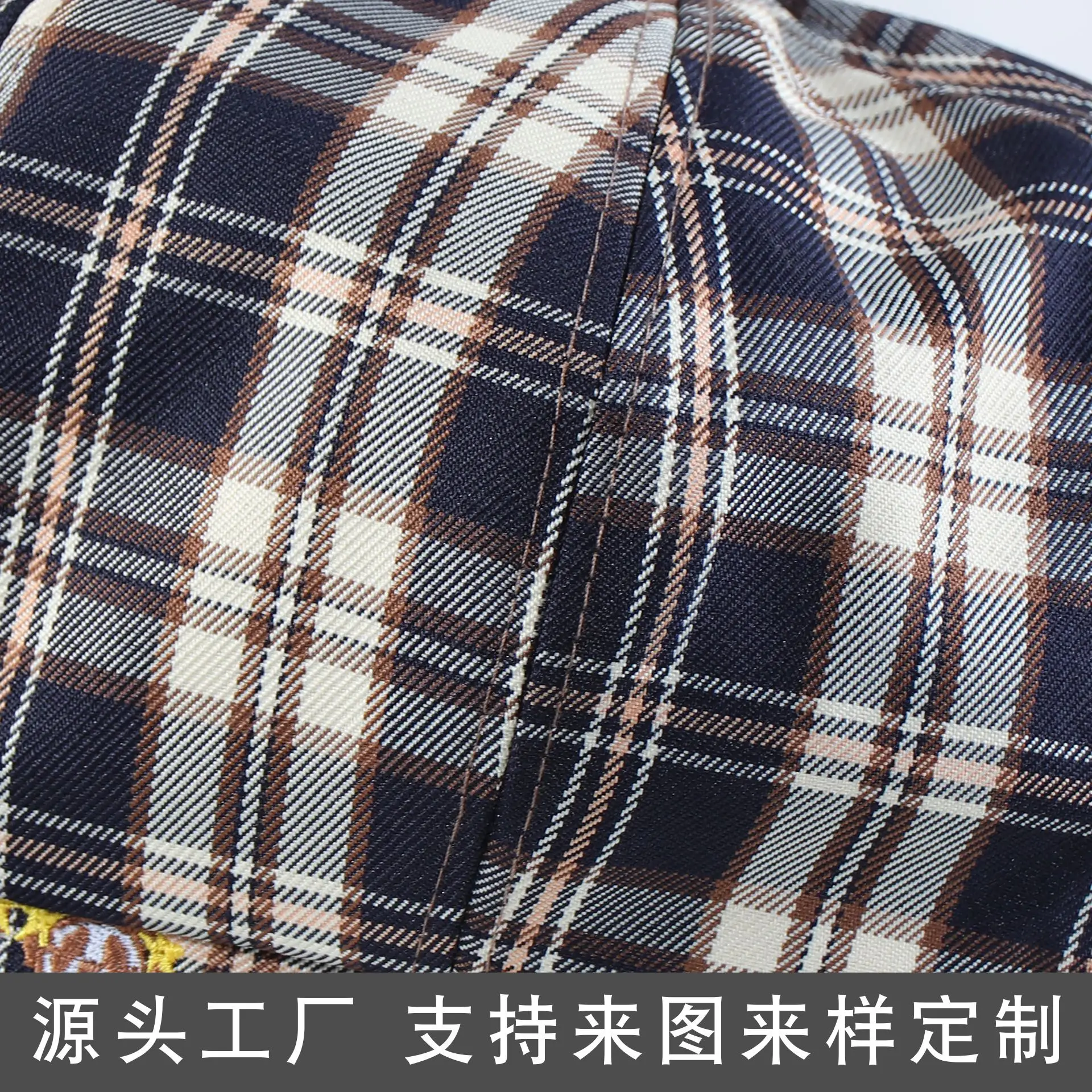 Plaid Beret for Women Thin College Style Octagonal Cap - Image 5