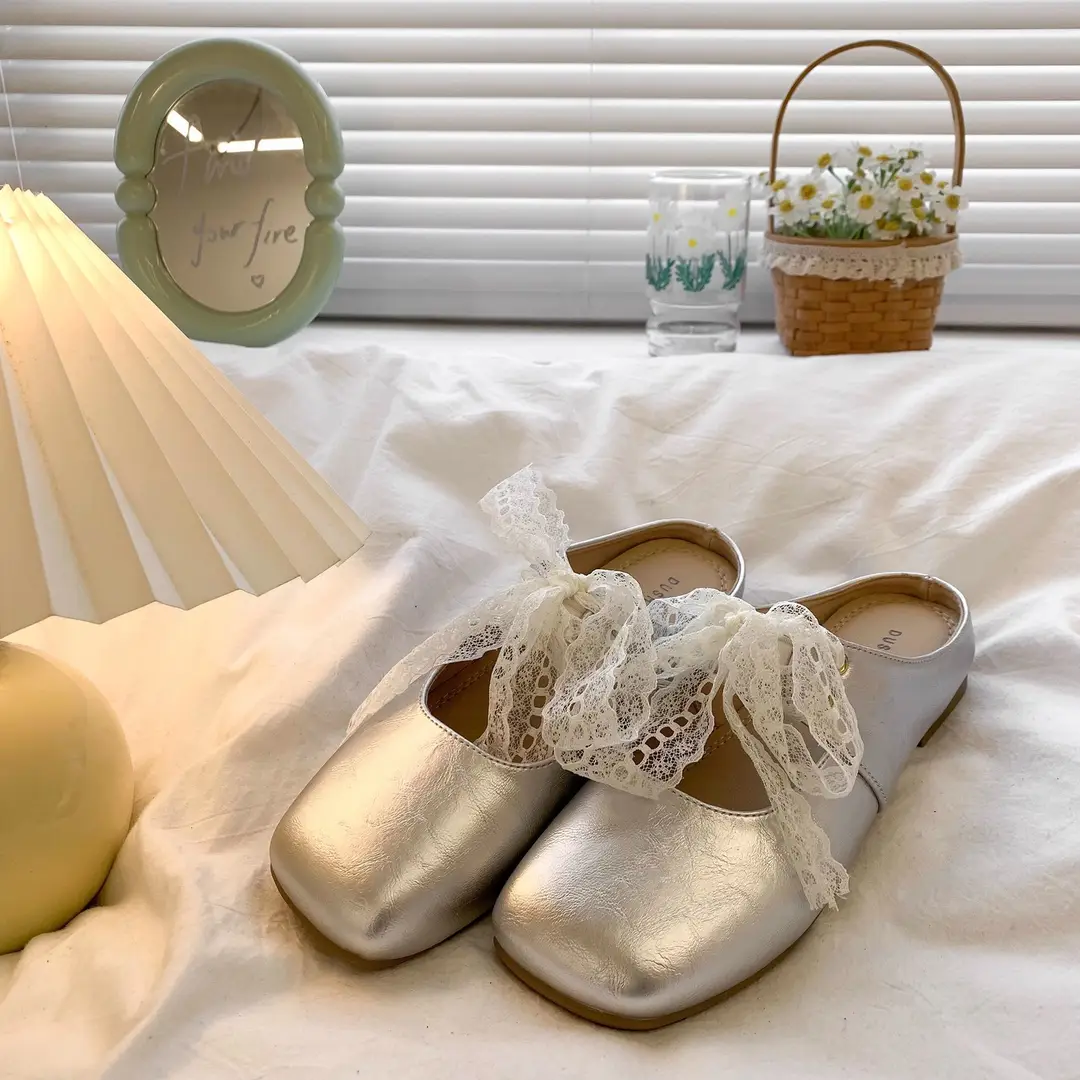 Flat Toe-Cap Half Slippers for Women's Outer Wear 2025 New Spring and Summer Slip-On Maternity Mary Jane Evening Shoes - Image 6