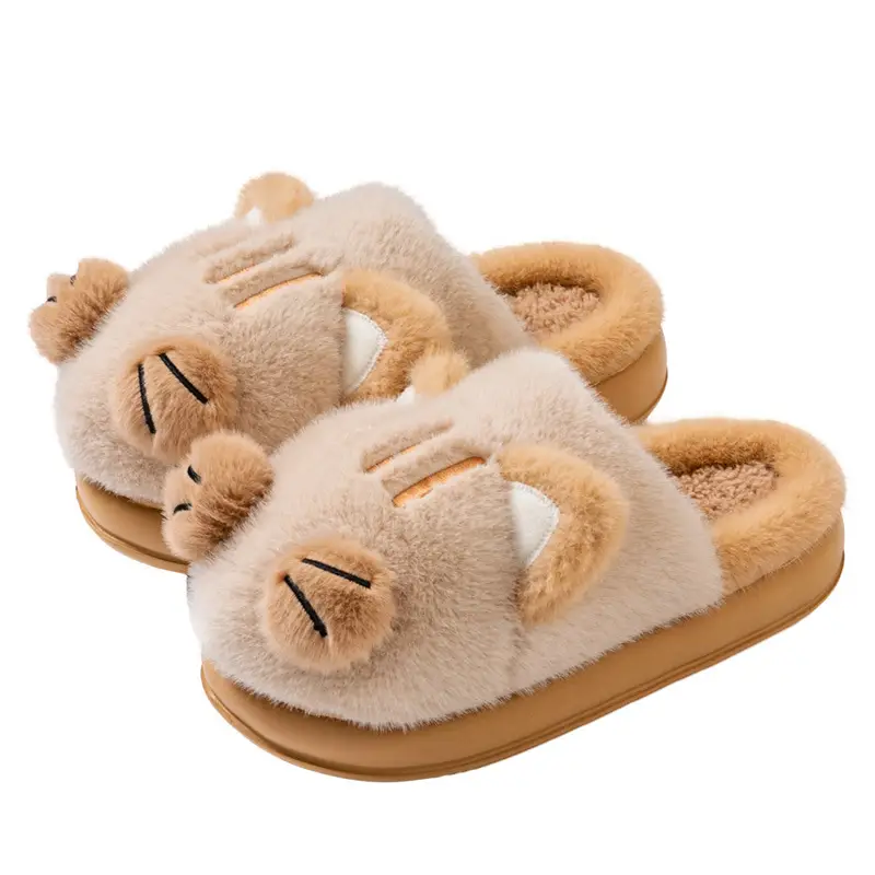 Women's Warm White Cat Slippers Winter 2025 - Image 10