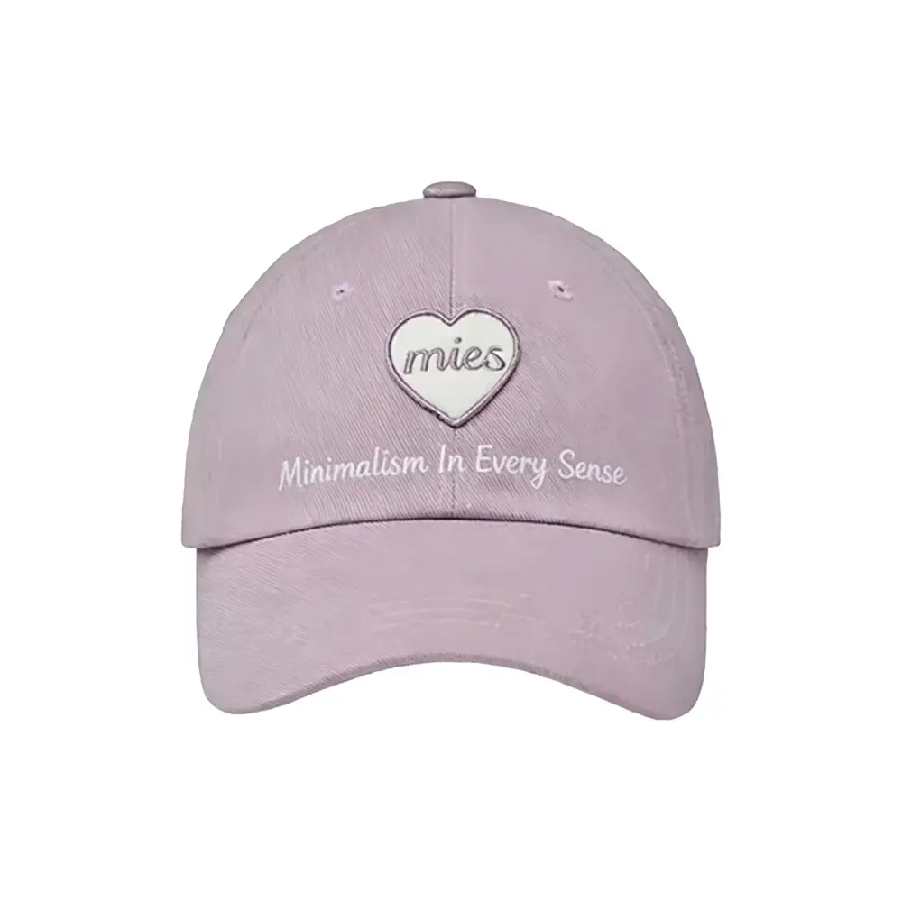 Pink Mies Heart Embroidered Baseball Cap for Men Women Large - Image 12