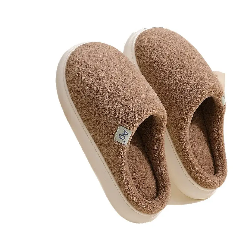 2025 Winter Plush Cotton Slippers Pink White - Image 9