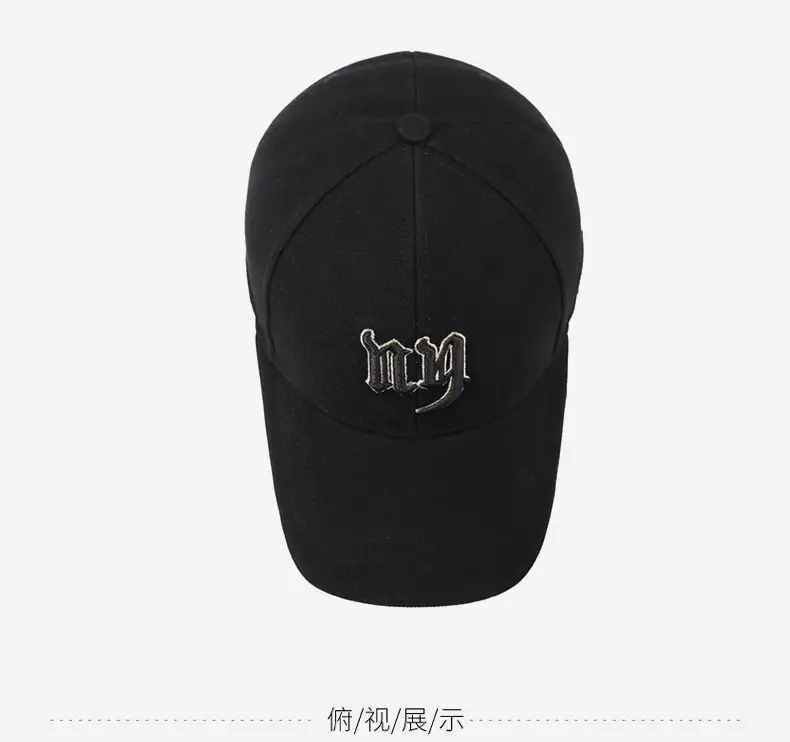 Men Black Embroidered Baseball Cap with Curved Brim — feature 17