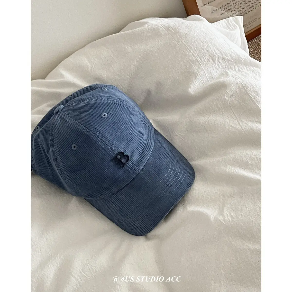 Black Retro Corduroy Baseball Cap for Women & Men