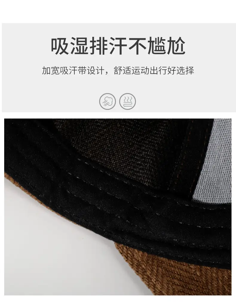 Women's Brown Bowknot Cap with Gold Embroidery — feature 3