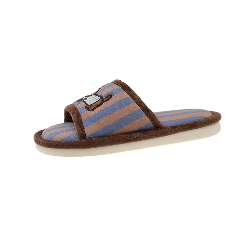 Cute Puppy Striped Slip-On Sandals for Women - Image 6