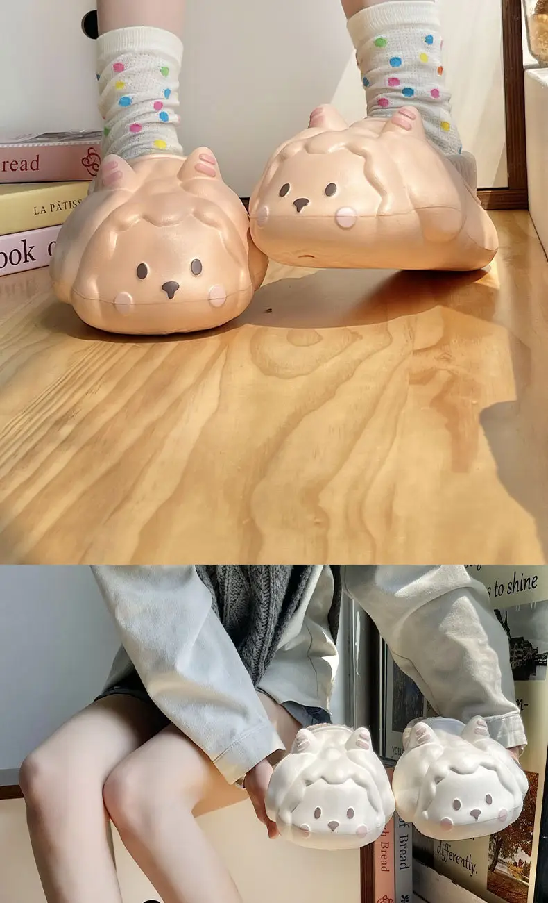 Cute Cartoon Lamb Fleece Slippers Women Winter 2024 — feature 10