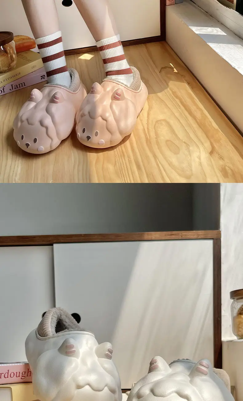 Cute Cartoon Lamb Fleece Slippers Women Winter 2024 — feature 11