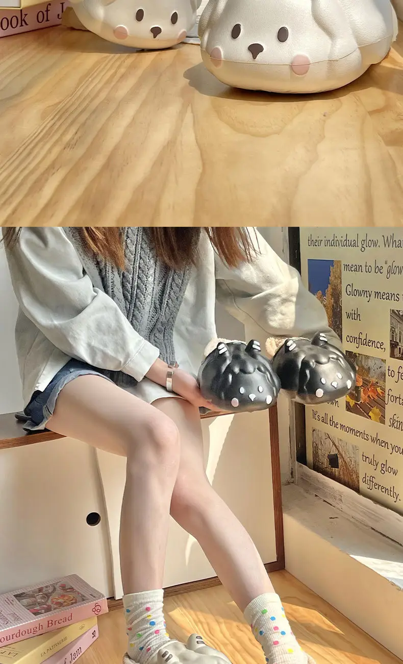 Cute Cartoon Lamb Fleece Slippers Women Winter 2024 — feature 12