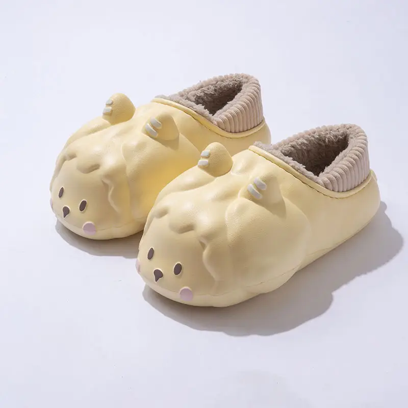 Cute Cartoon Lamb Fleece Slippers Women Winter 2024 - Image 4