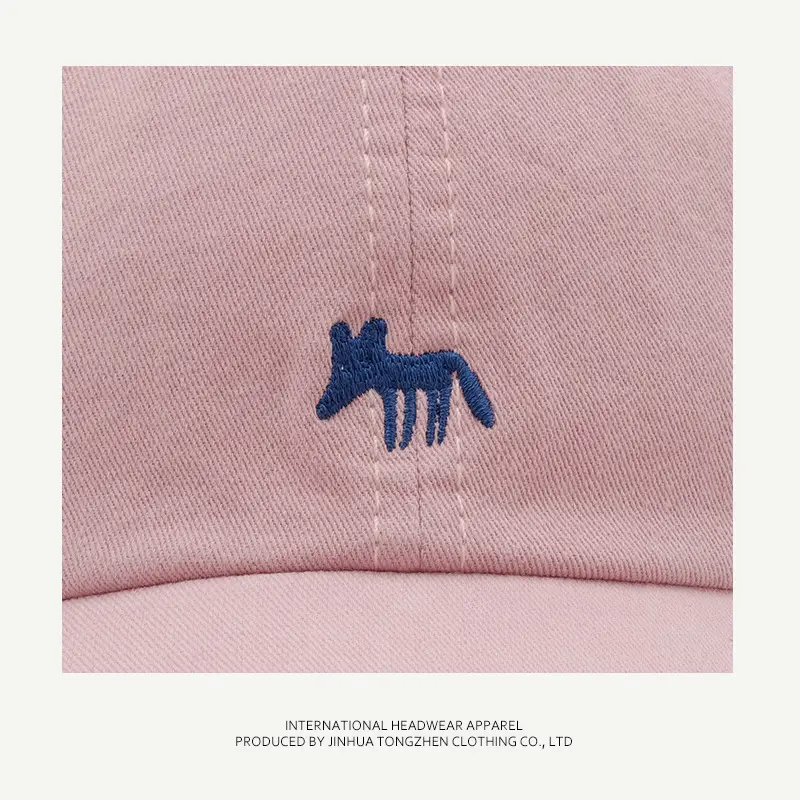 Pink Embroidered Baseball Cap Unisex Spring Summer — feature 13