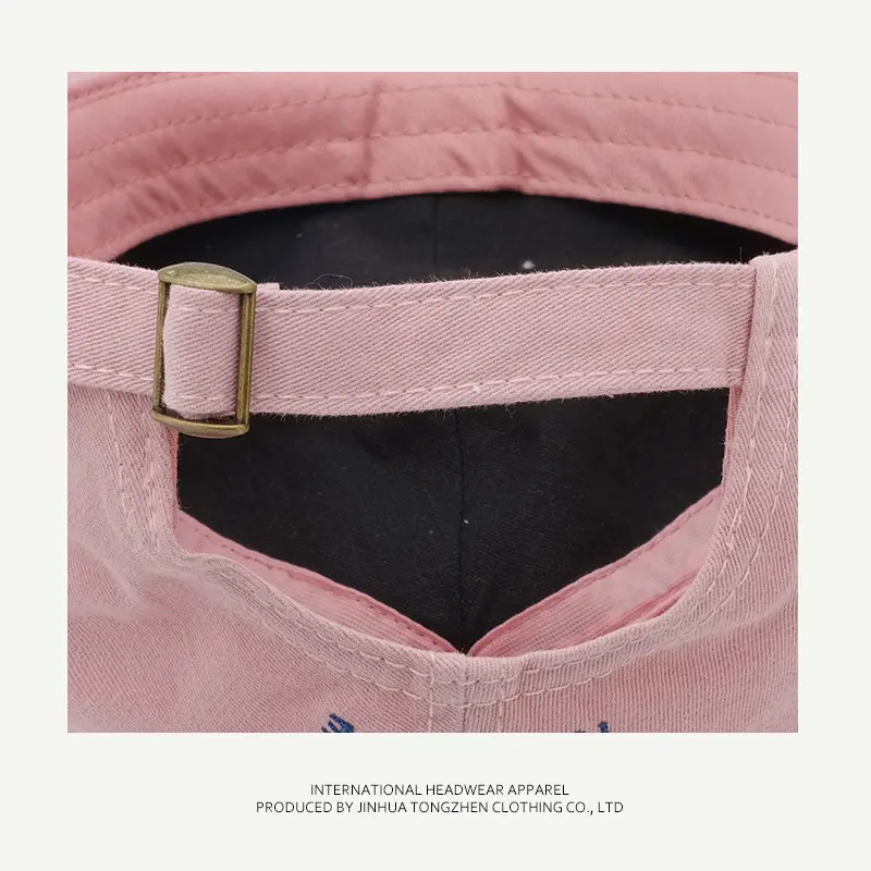 Pink Embroidered Baseball Cap Unisex Spring Summer — feature 14