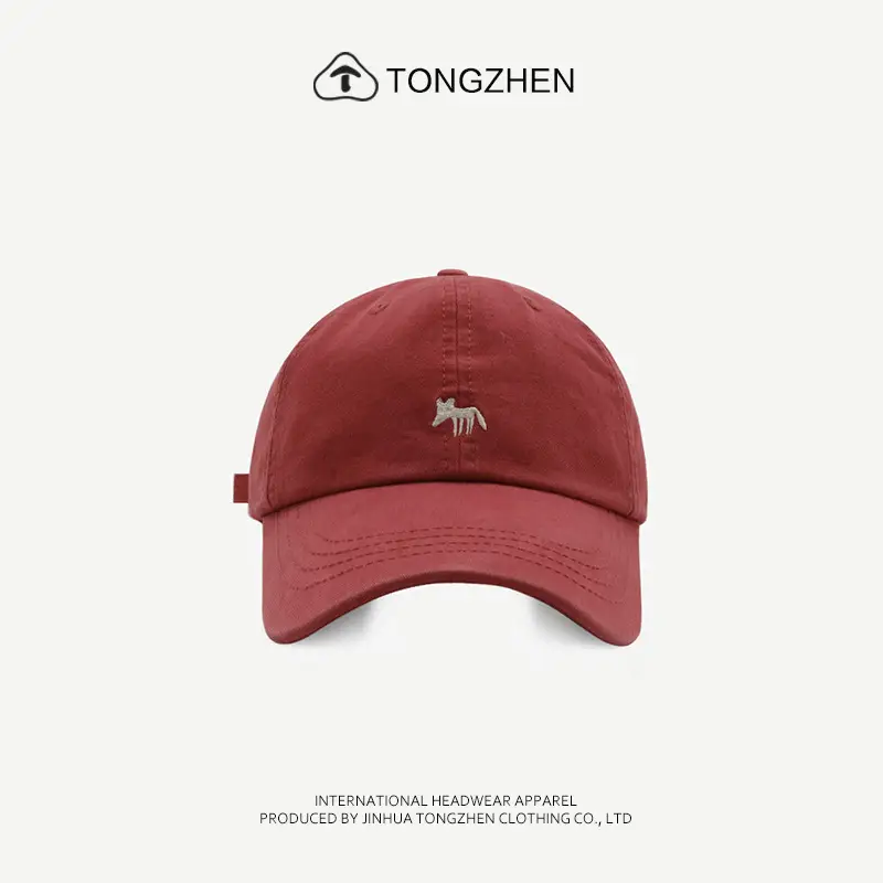 Pink Embroidered Baseball Cap Unisex Spring Summer