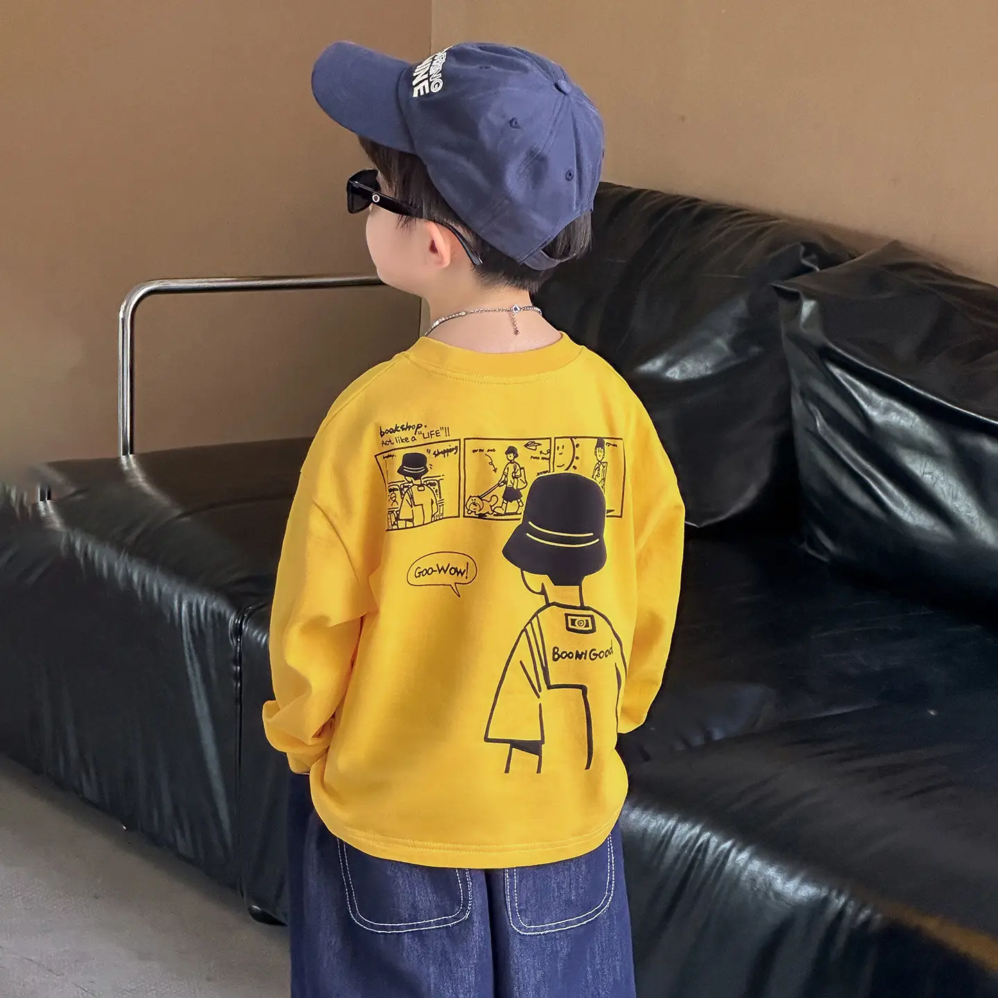 Boys Long Sleeve Cotton T-Shirt White 2025 - Image 4