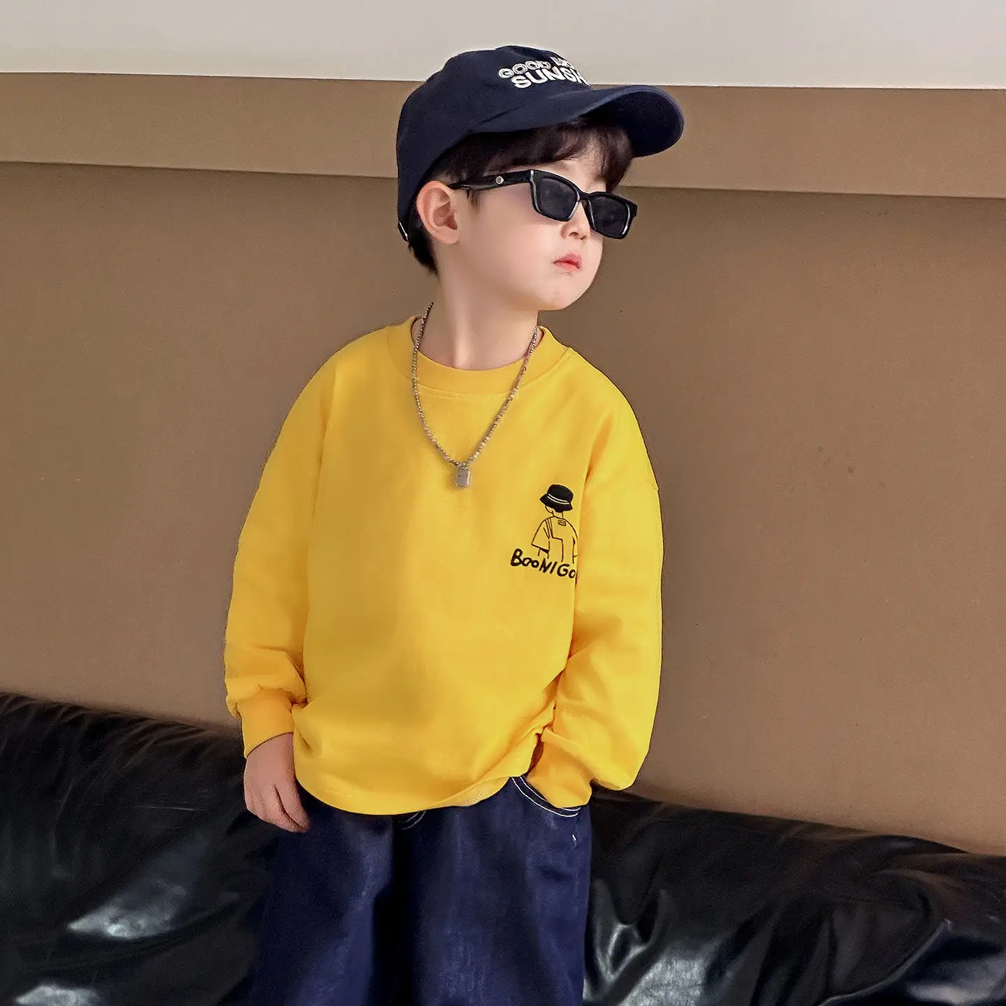Boys Long Sleeve Cotton T-Shirt White 2025 - Image 2