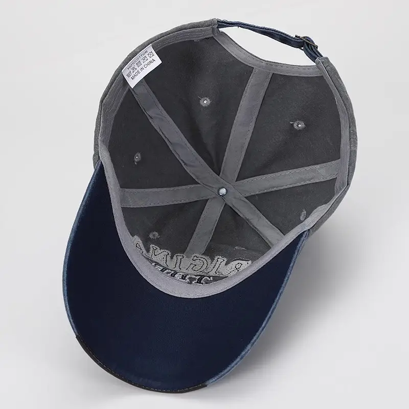 Men Washed Cotton Baseball Cap with "The Black" Embroidery - Image 10