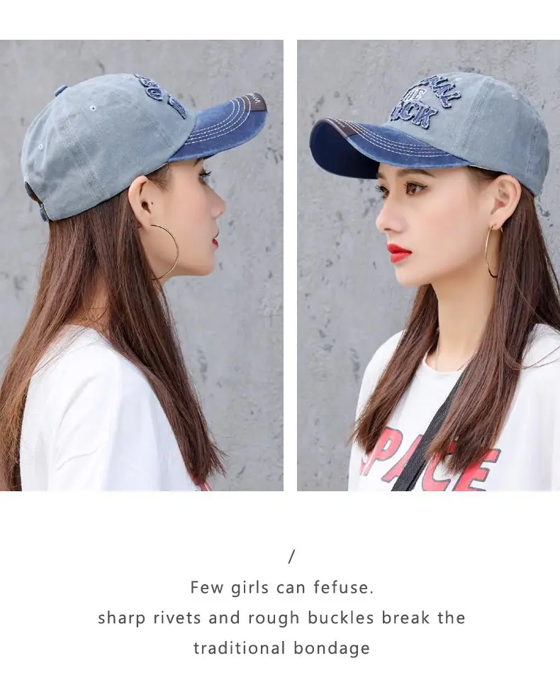 Men Washed Cotton Baseball Cap with "The Black" Embroidery — feature 12