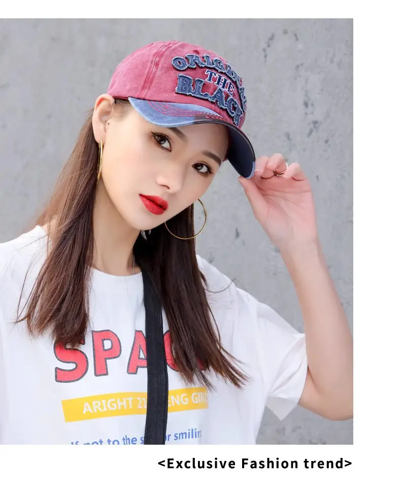 Men Washed Cotton Baseball Cap with "The Black" Embroidery — feature 15