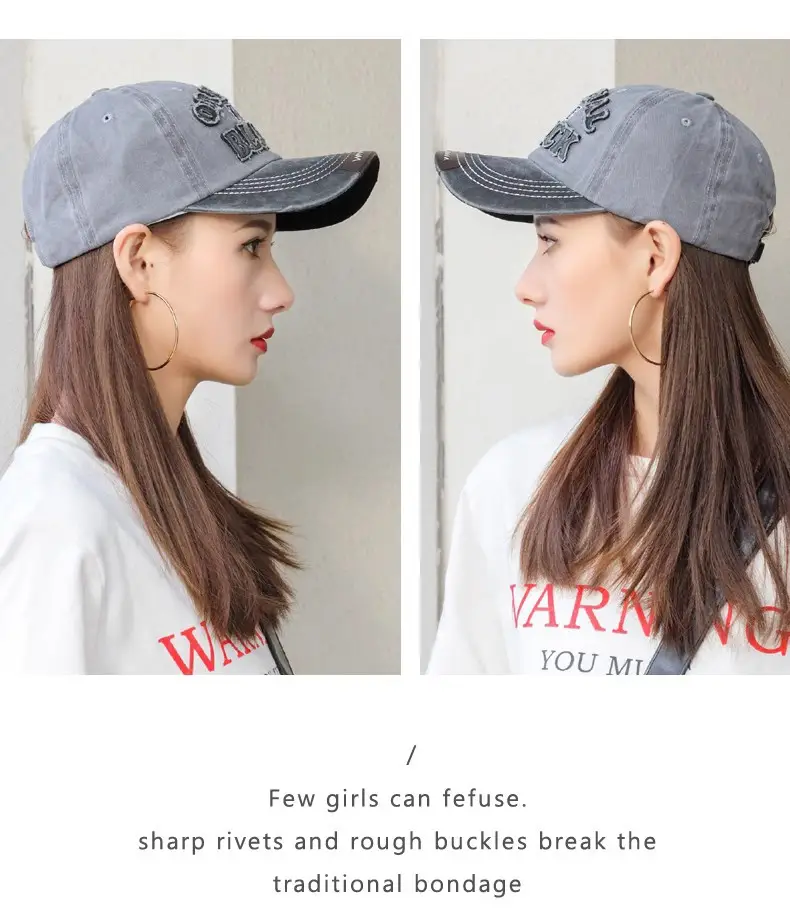 Men Washed Cotton Baseball Cap with "The Black" Embroidery — feature 6