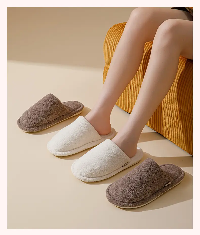 New Silent Cotton Slippers for Men in Autumn and Winter, Simple and Comfortable Floor Mops for Home, Non-Slip and Deodorant Cotton Slippers for Men and Women in Winter — feature 12