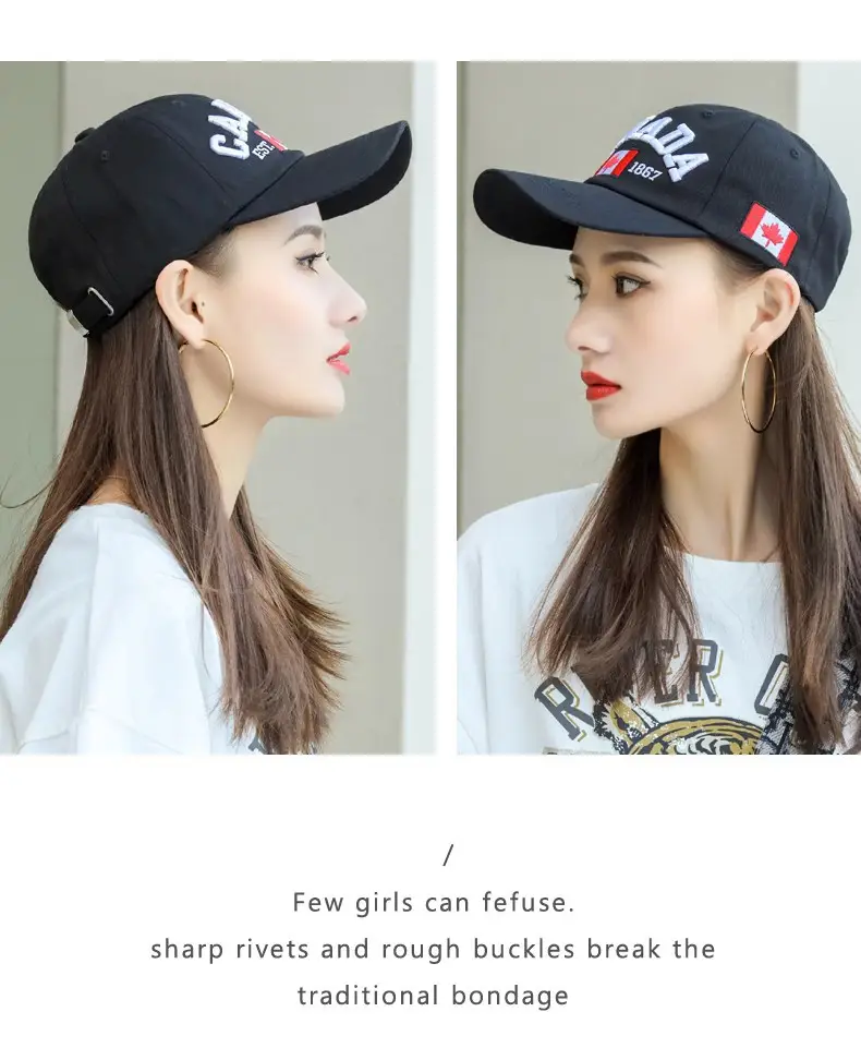 Canada Flag Baseball Cap for Men Women Blue Cotton All Season — feature 23
